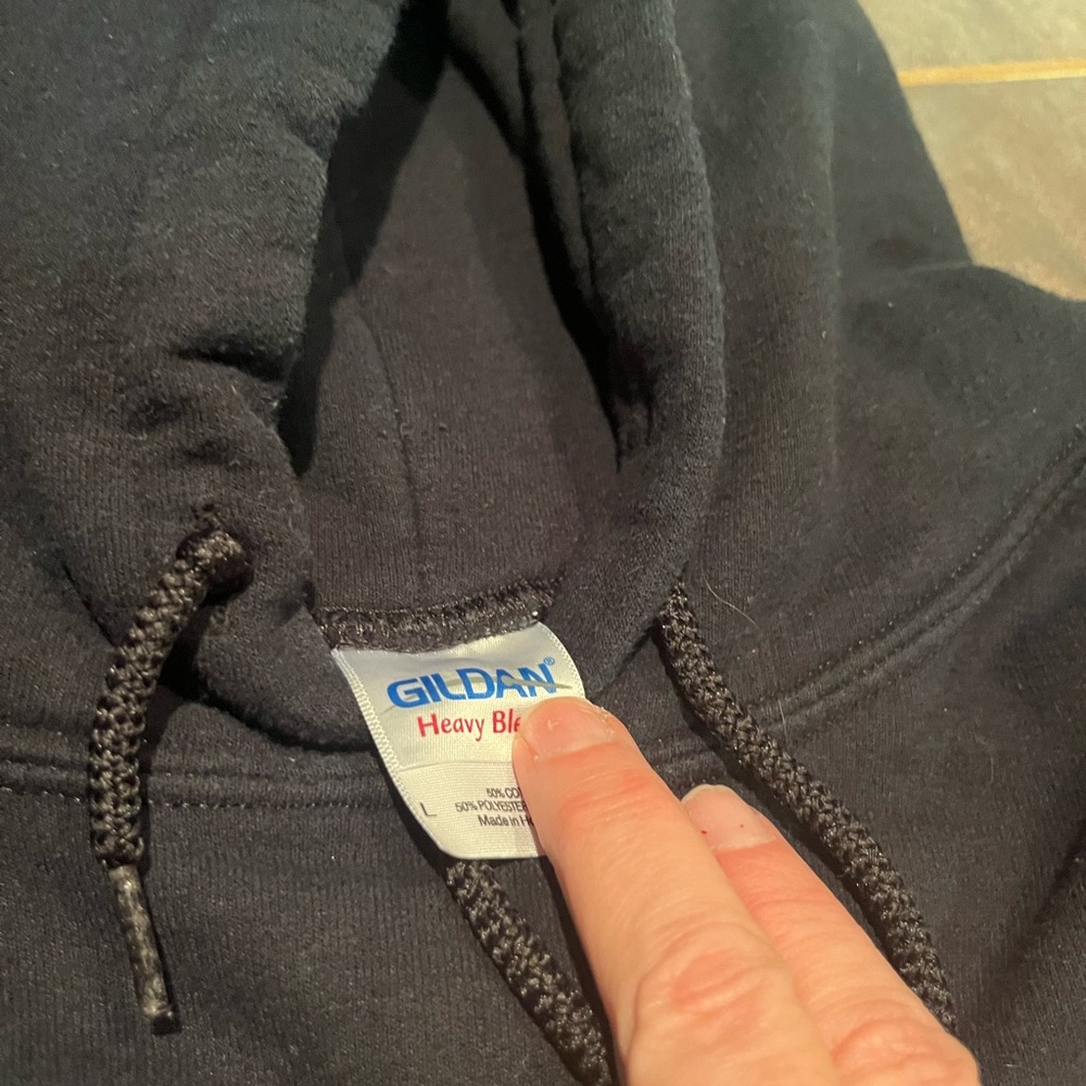 Gildan Black ELVIS Hoodie- unisex Lg - Picture 4 of 5